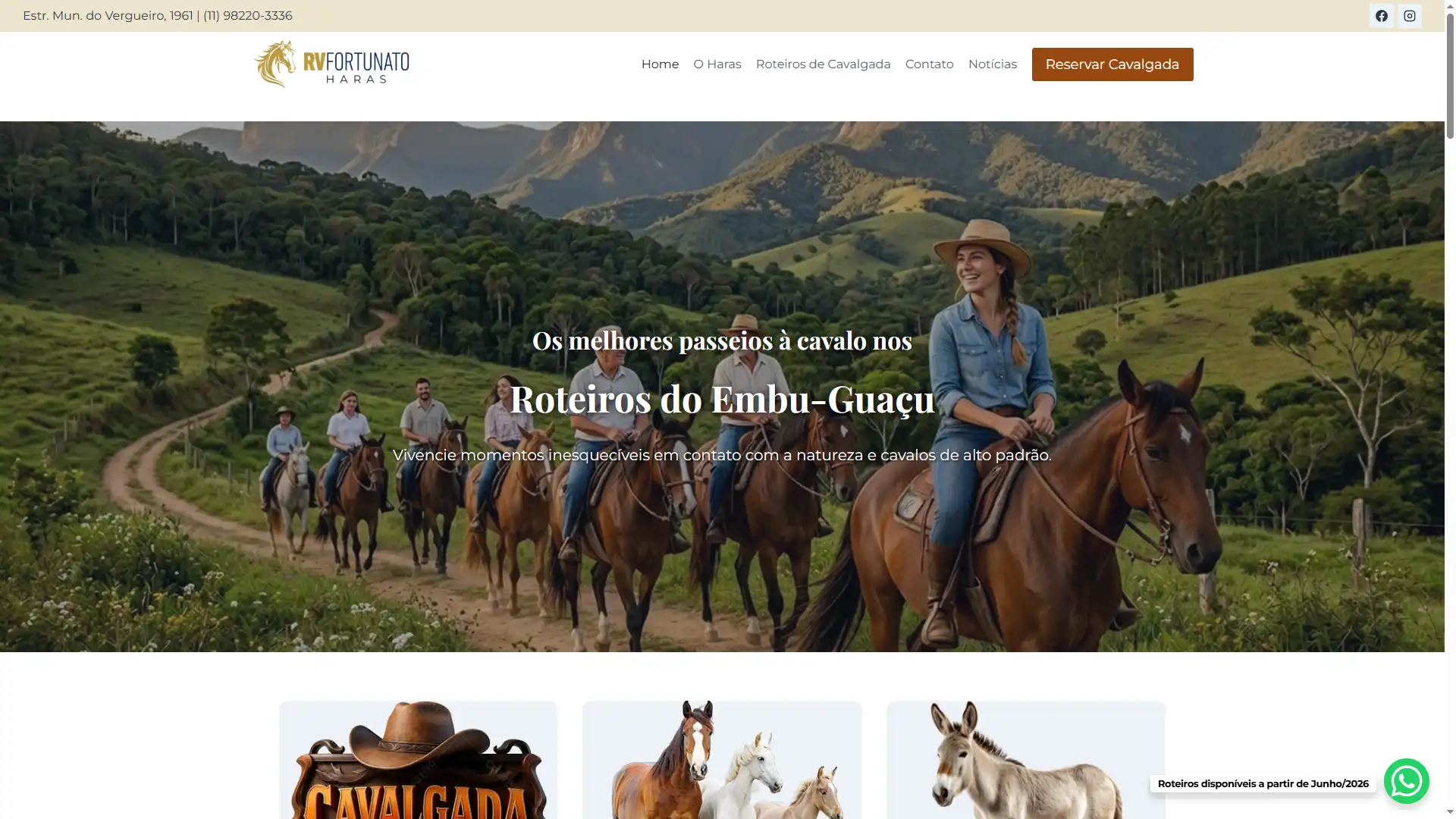 Haras RV Fortunato chea na liderança do Google na região